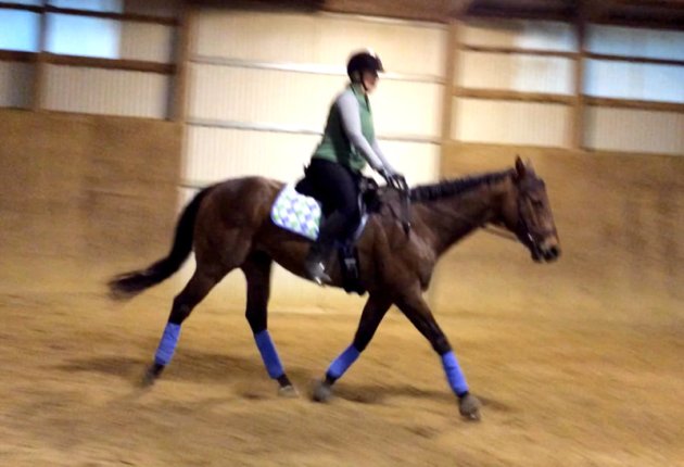 Warming up.  He was moving out, at last. 