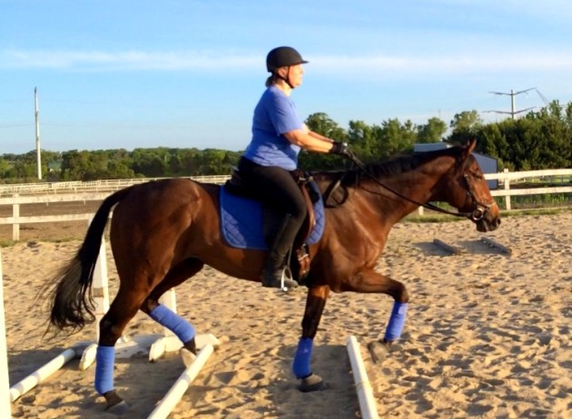 So happy to be riding outside!